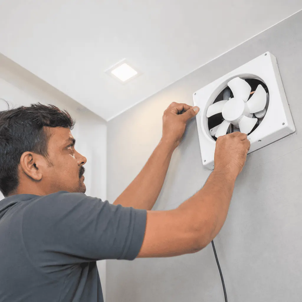 Exhaust/pedestal/tower fan installation