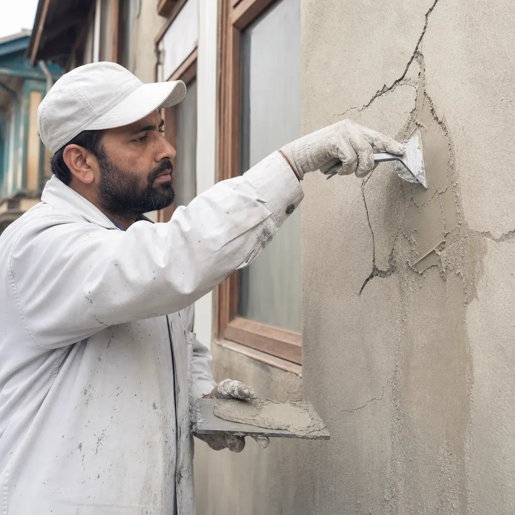 Exterior Wall Putty & Crack Repair