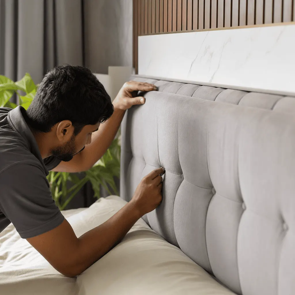 Fabric headboard