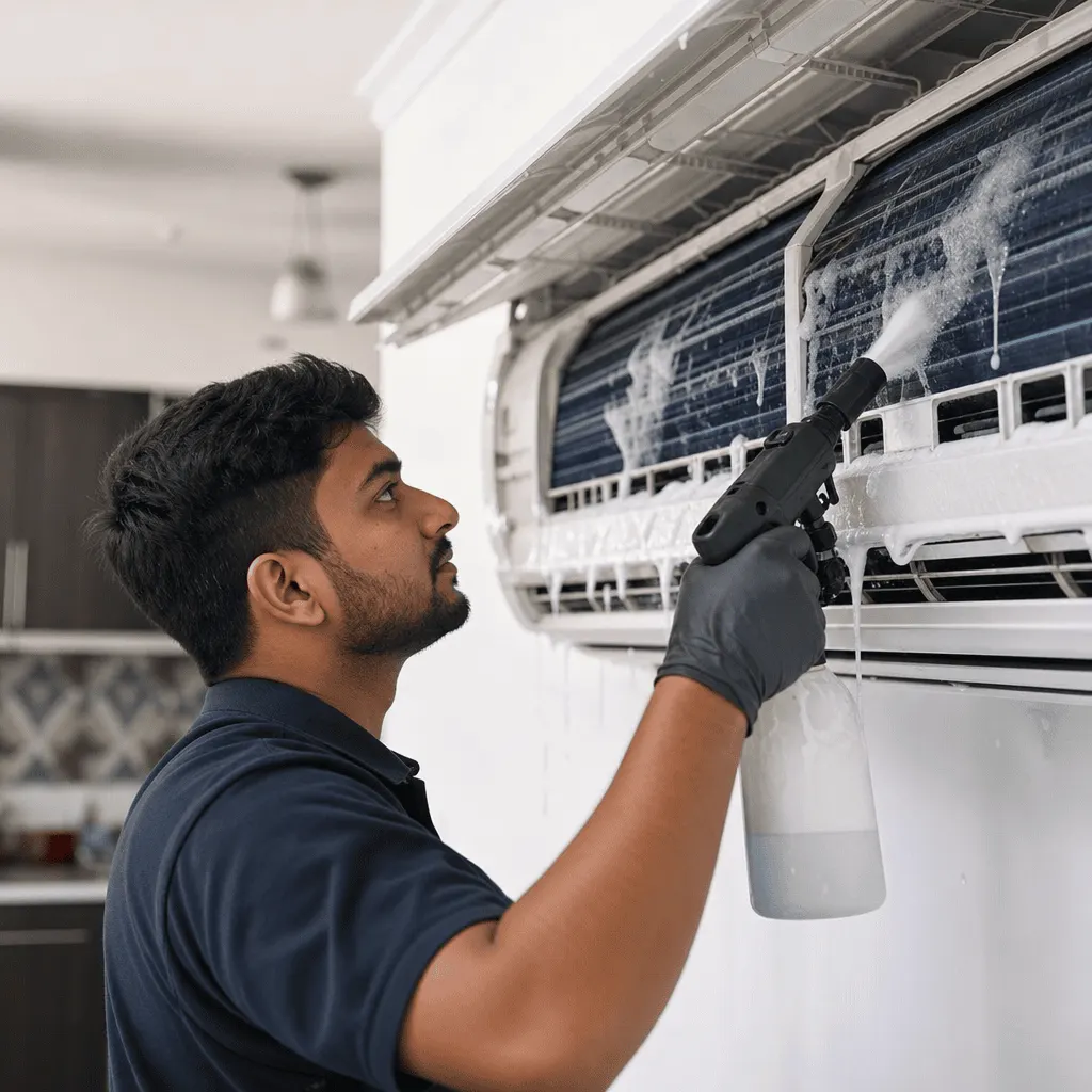 Foam-jet AC service