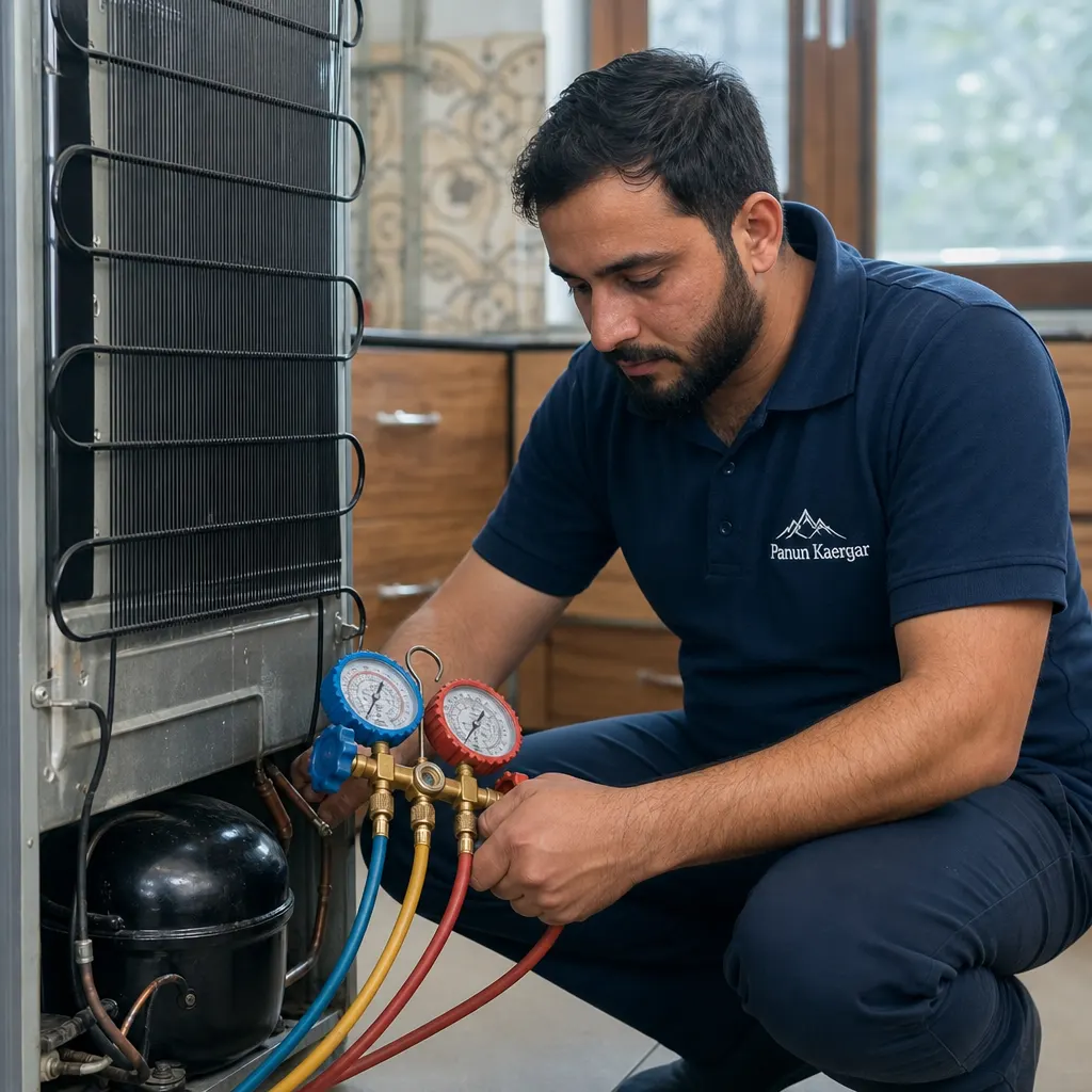 Fridge gas refill & leak fix