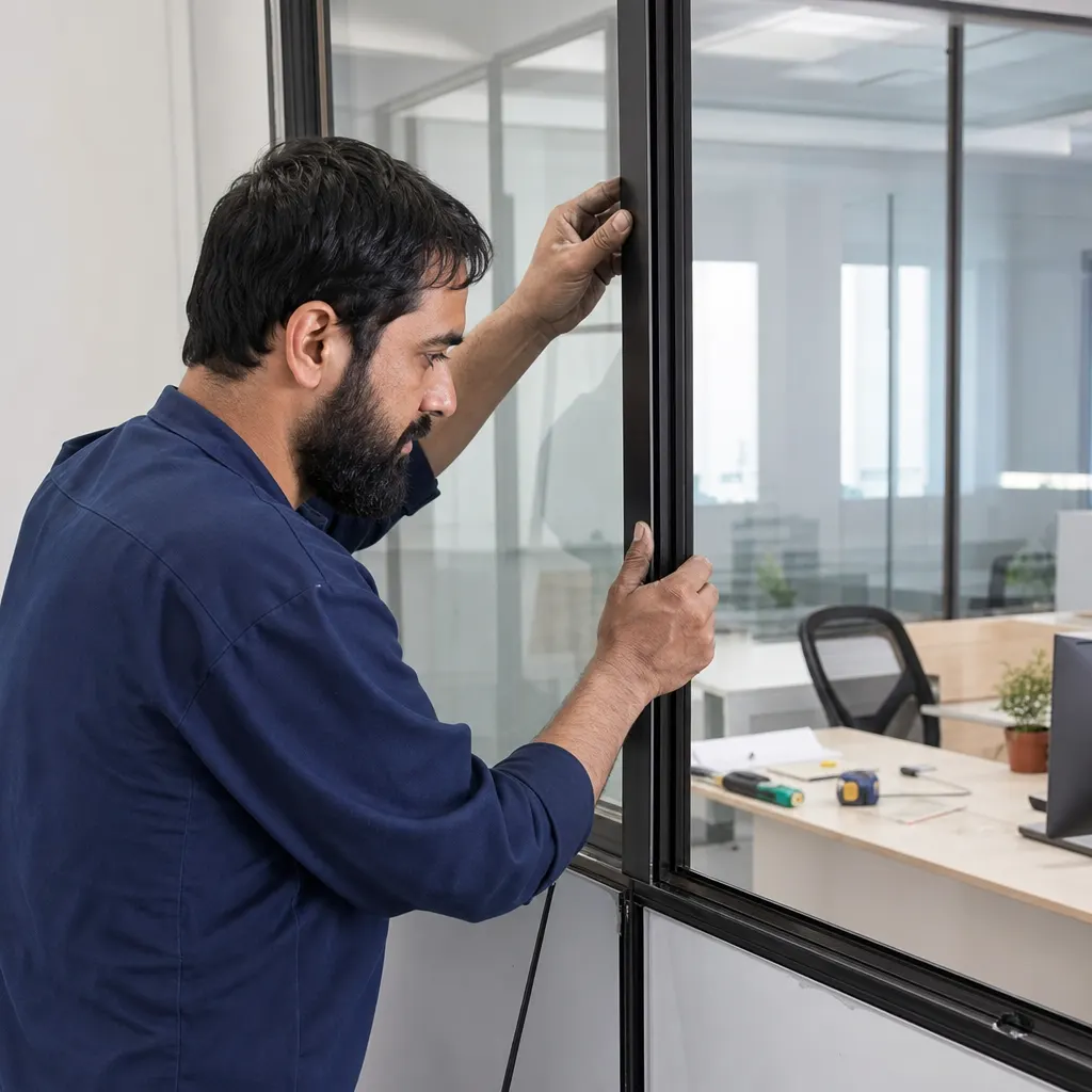 Glass Partition Installation