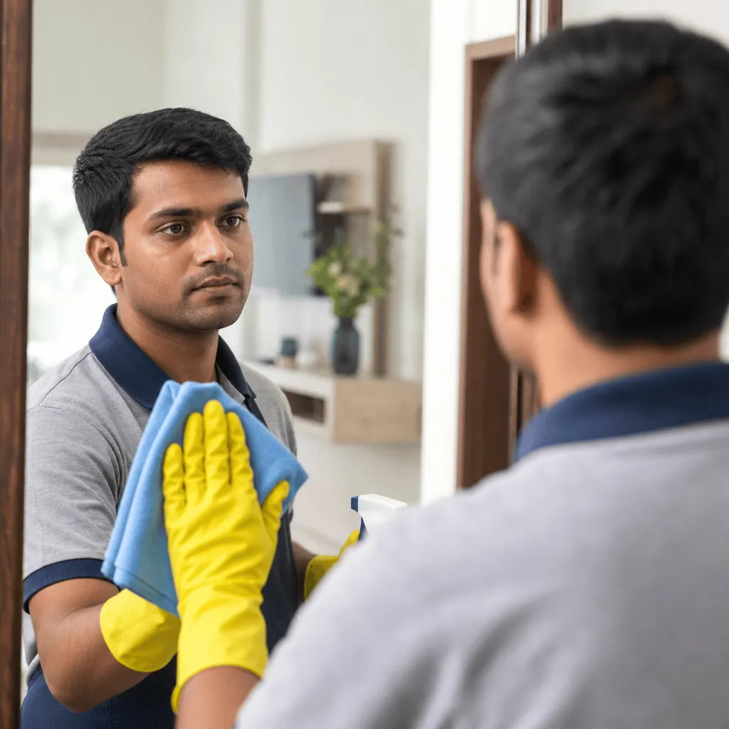 Mirror cleaning