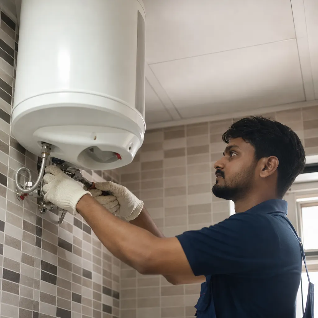 Overhead water tank installation