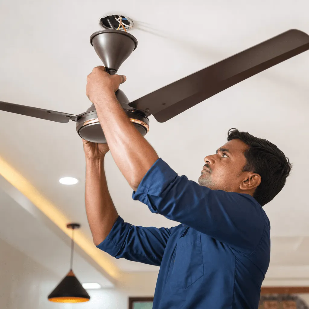 Regular ceiling fan installation