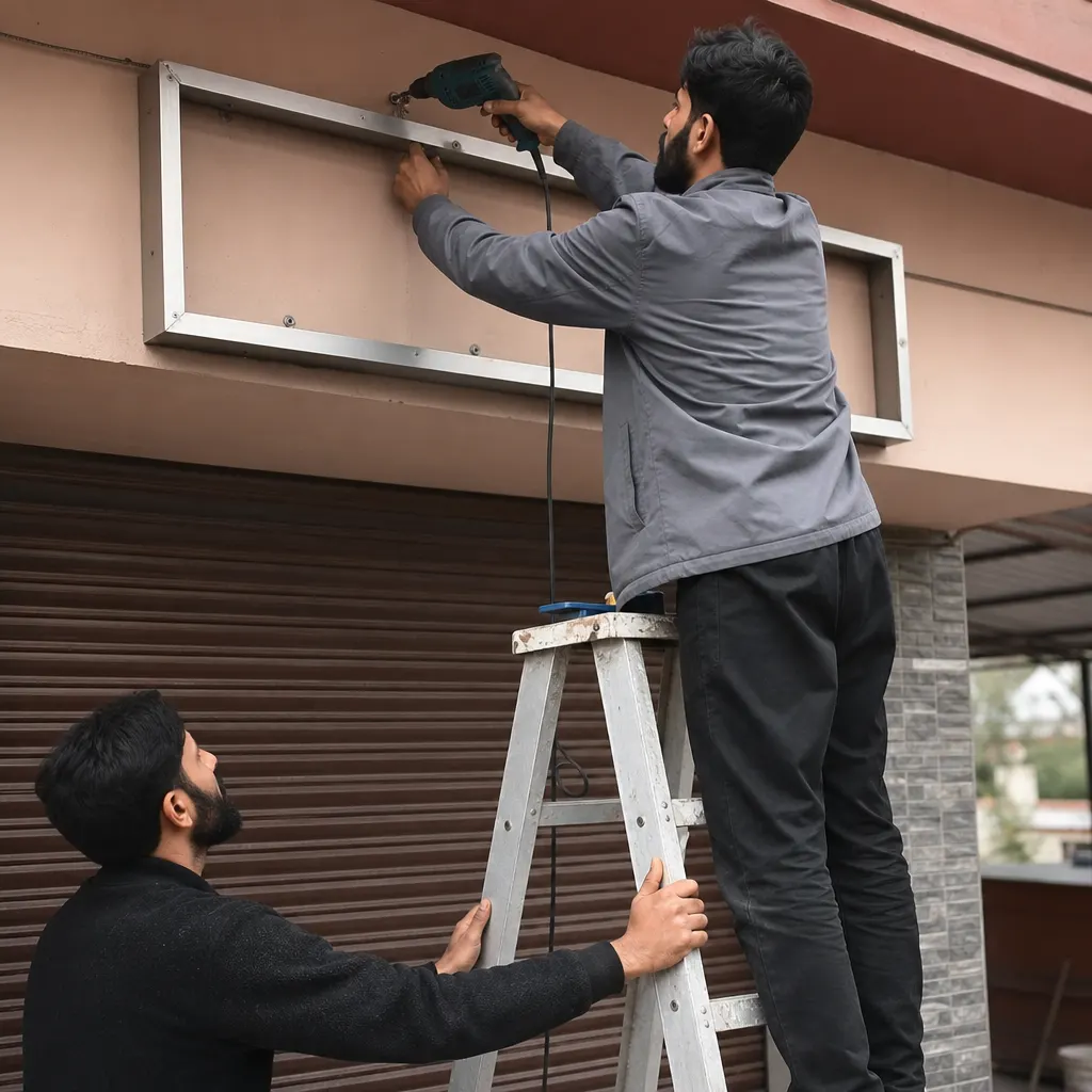 Signage Frame Installation