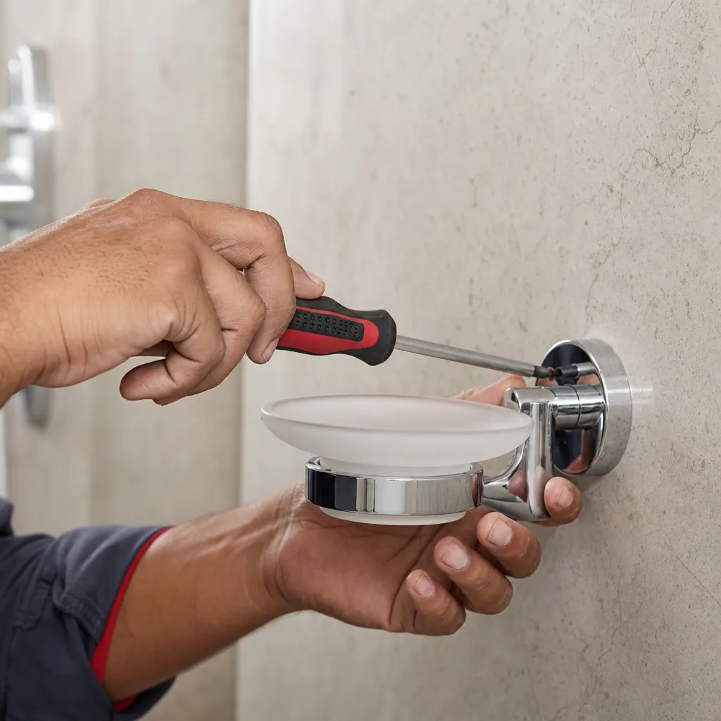 Soap holder installation