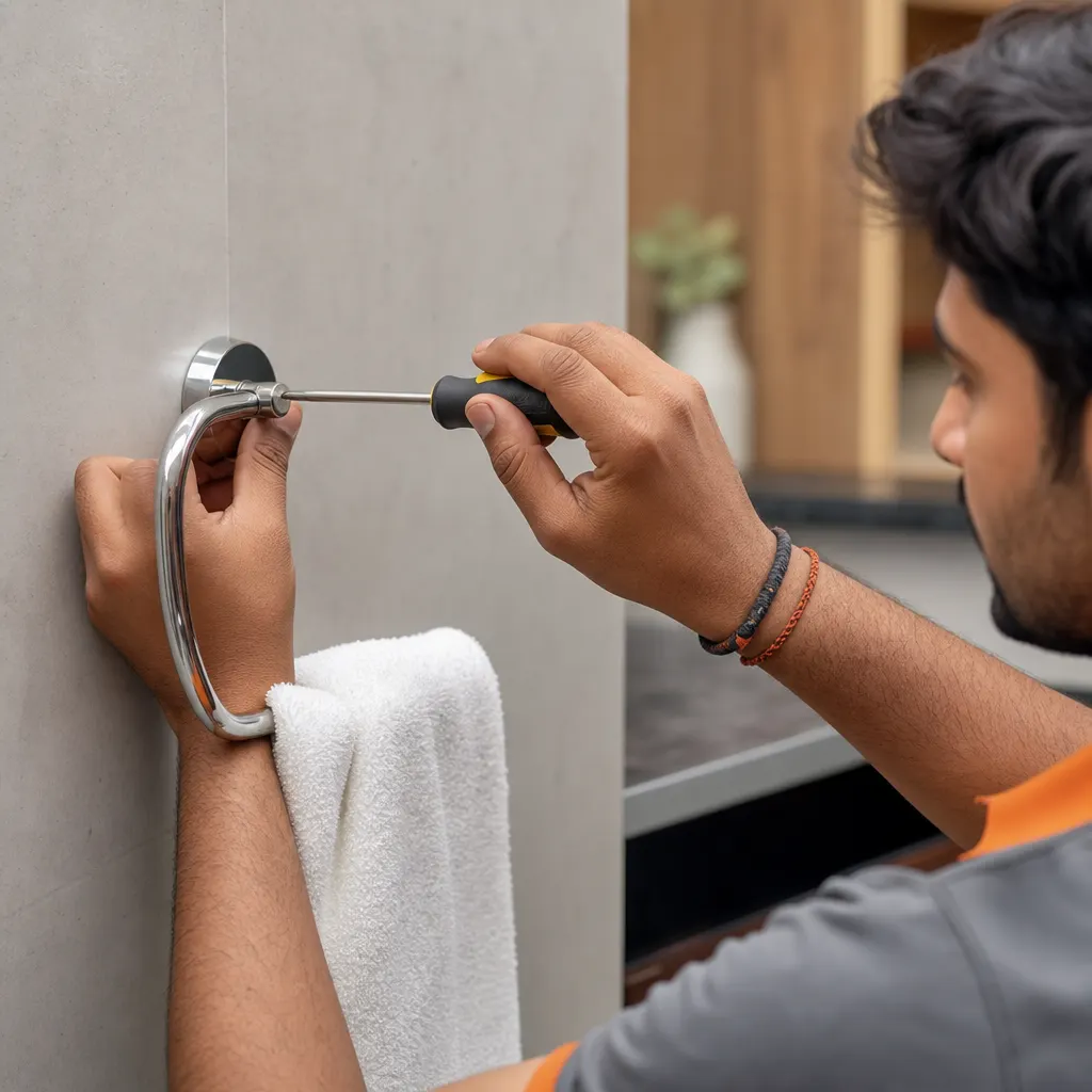 Towel holder installation