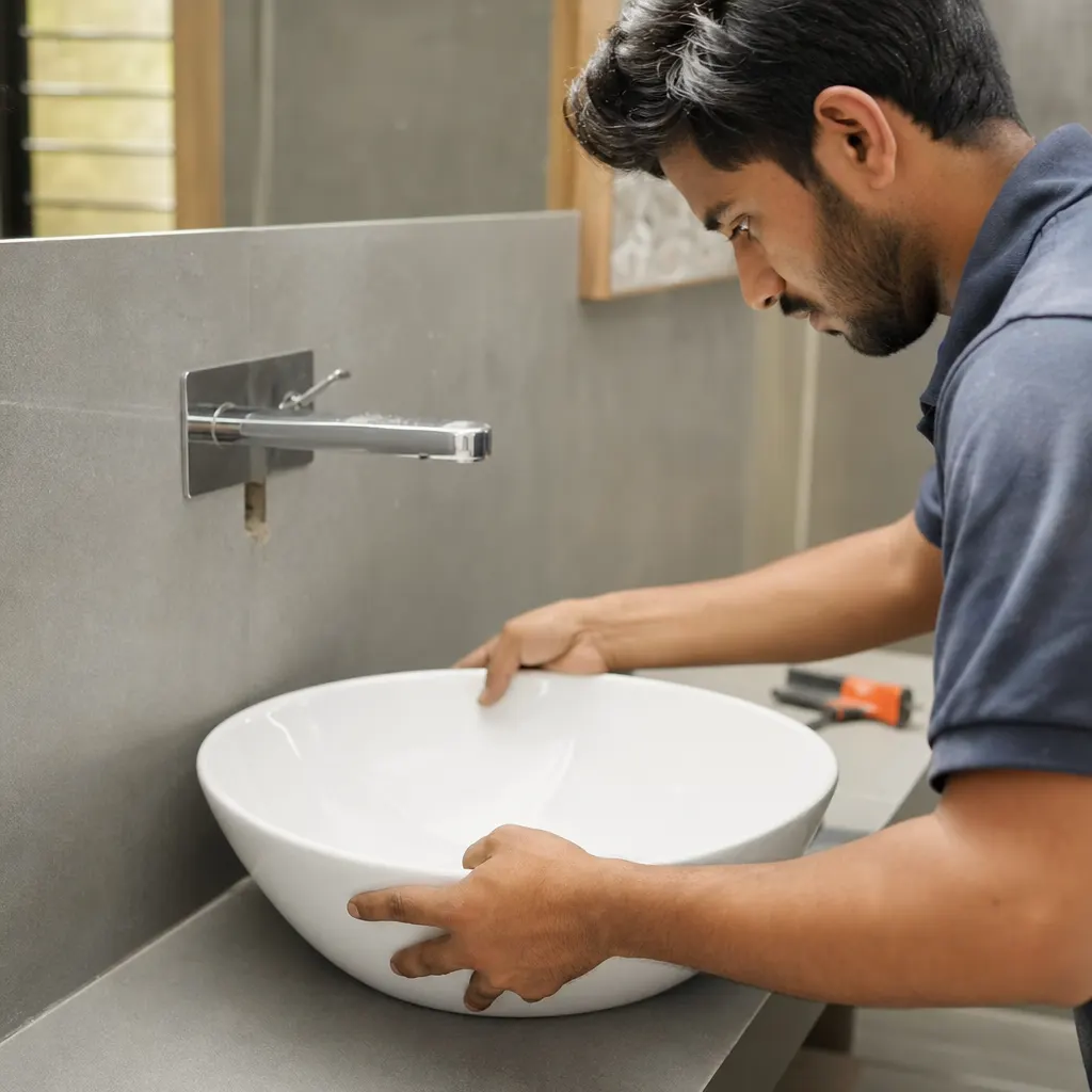 Wash basin installation