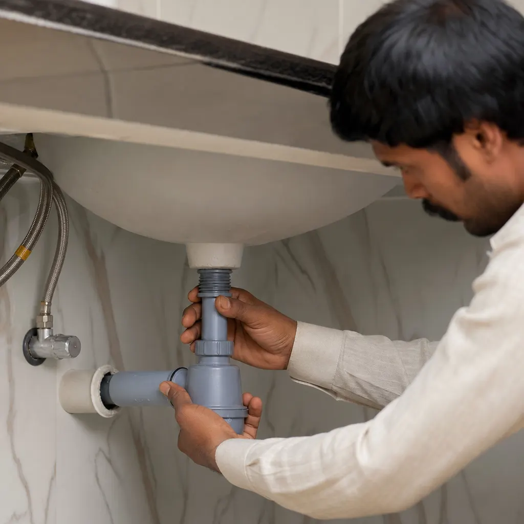 Waste coupling installation