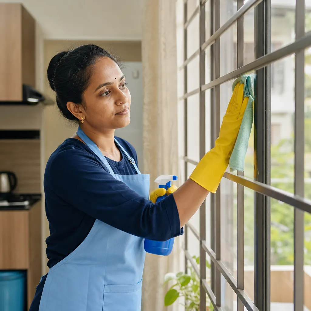 Windows (with grills) & glass doors cleaning