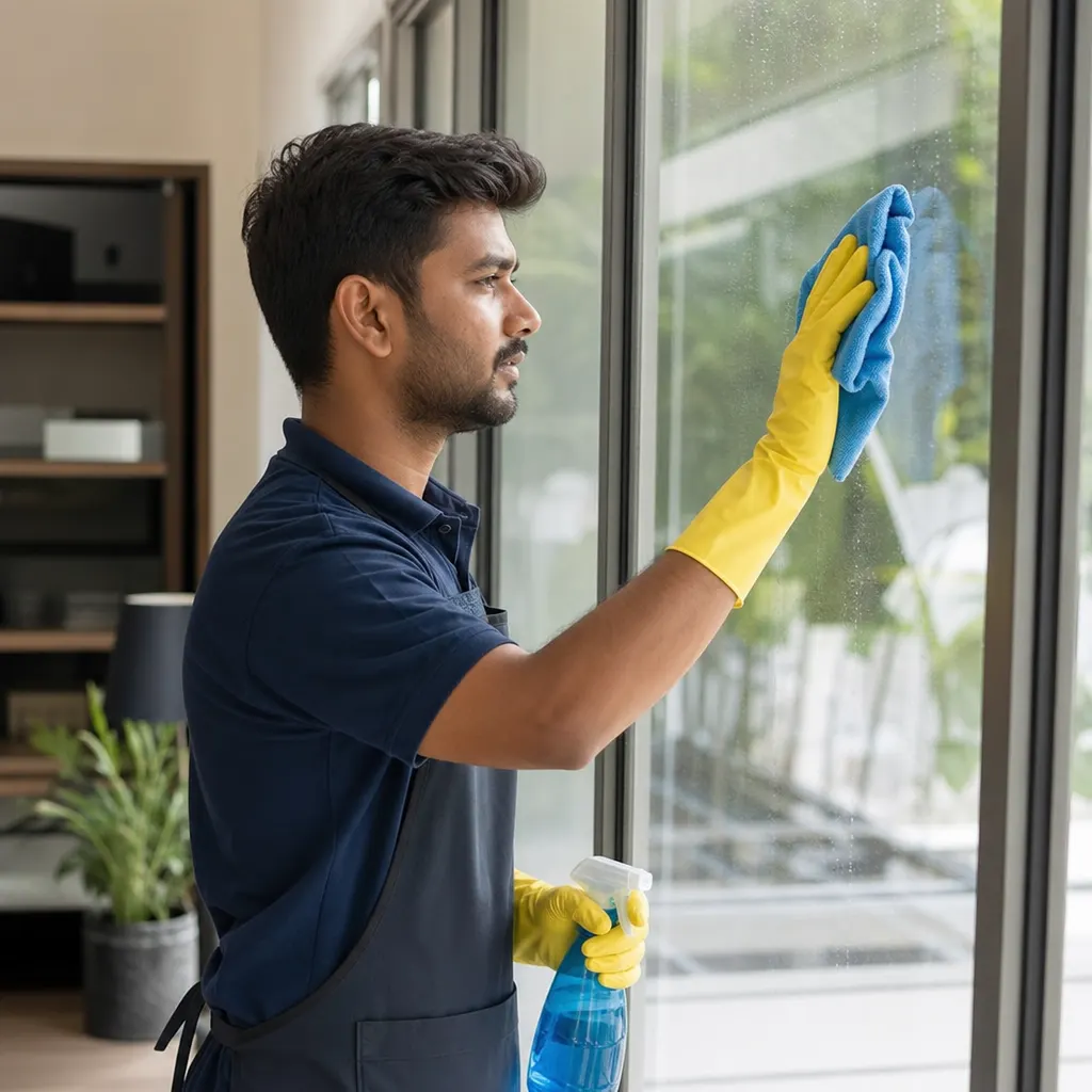 Windows (without grill) & glass doors cleaning